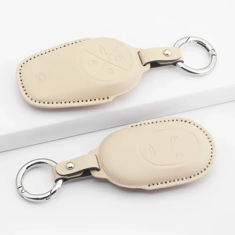 

New Leather Car Key Case Cover Shell For Wei Lai NIO ET5 ET7 ES7 EC7 2020 2022 ES6 2019 ES8 2018 Keychain Styling Accessories