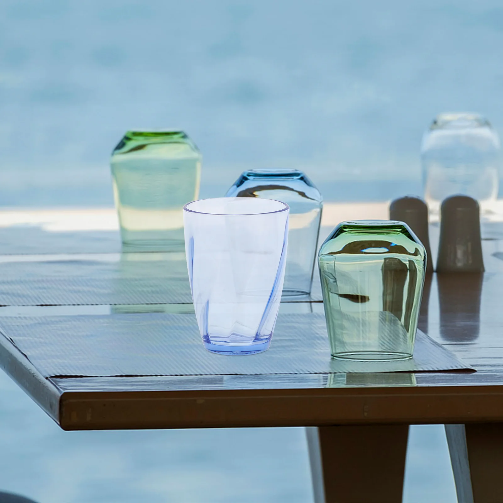 

1pc Acrylic Wine Cups Drinking Beverage Transparent Water Mugs Ergonomic Design Smooth Cup Mouth Soft Color Resistant