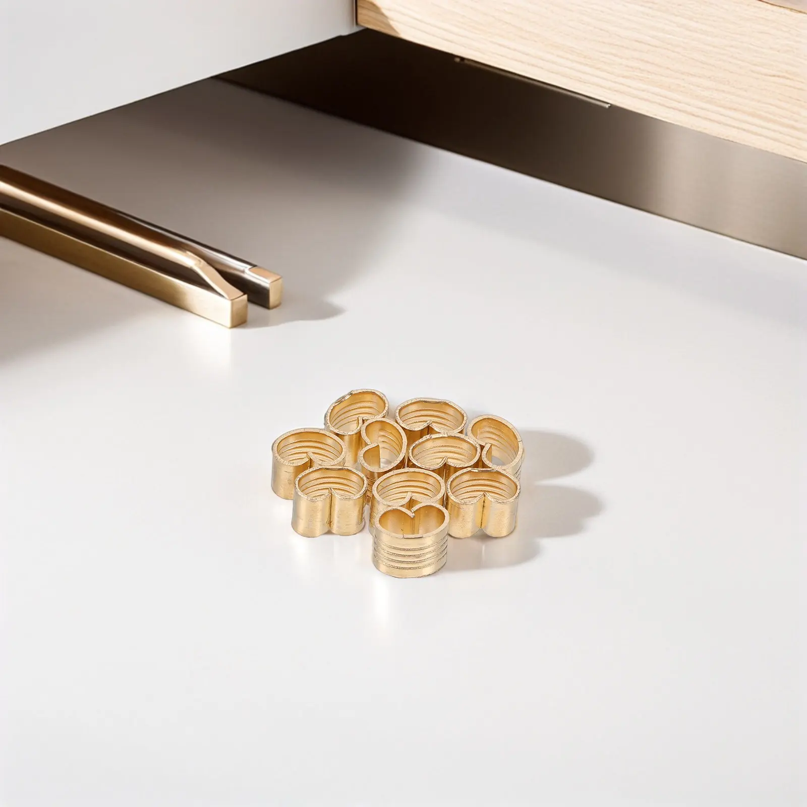 

10Pcs 3D Printer Timing Belt Clamp Copper Crimp Sleeve for 6Mm Belt Splice Connector Terminal Buckle Fastener Wire Cable End