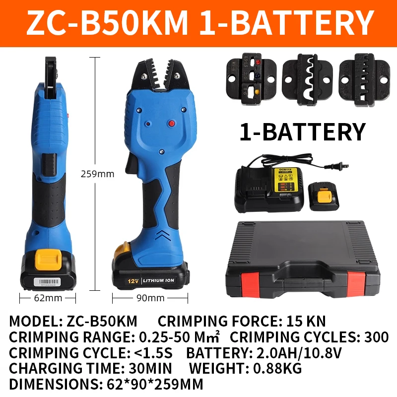 Electric Hydraulic Terminal Block Cold Crimping Pliers Charging Miniature Electrician's Multi-Function Crimping Pliers with Copp