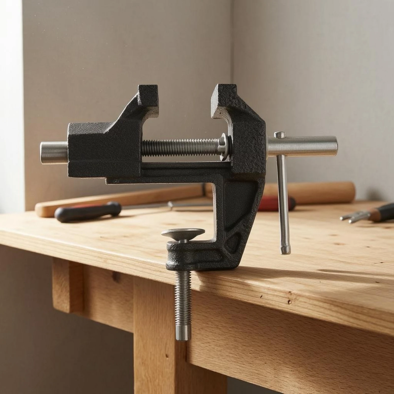 Tabletop Vise Clamp Paired Gripping Surfaces Table Vise Workbench Clamp Heavy Duty Workholding Tool High Clamping Force