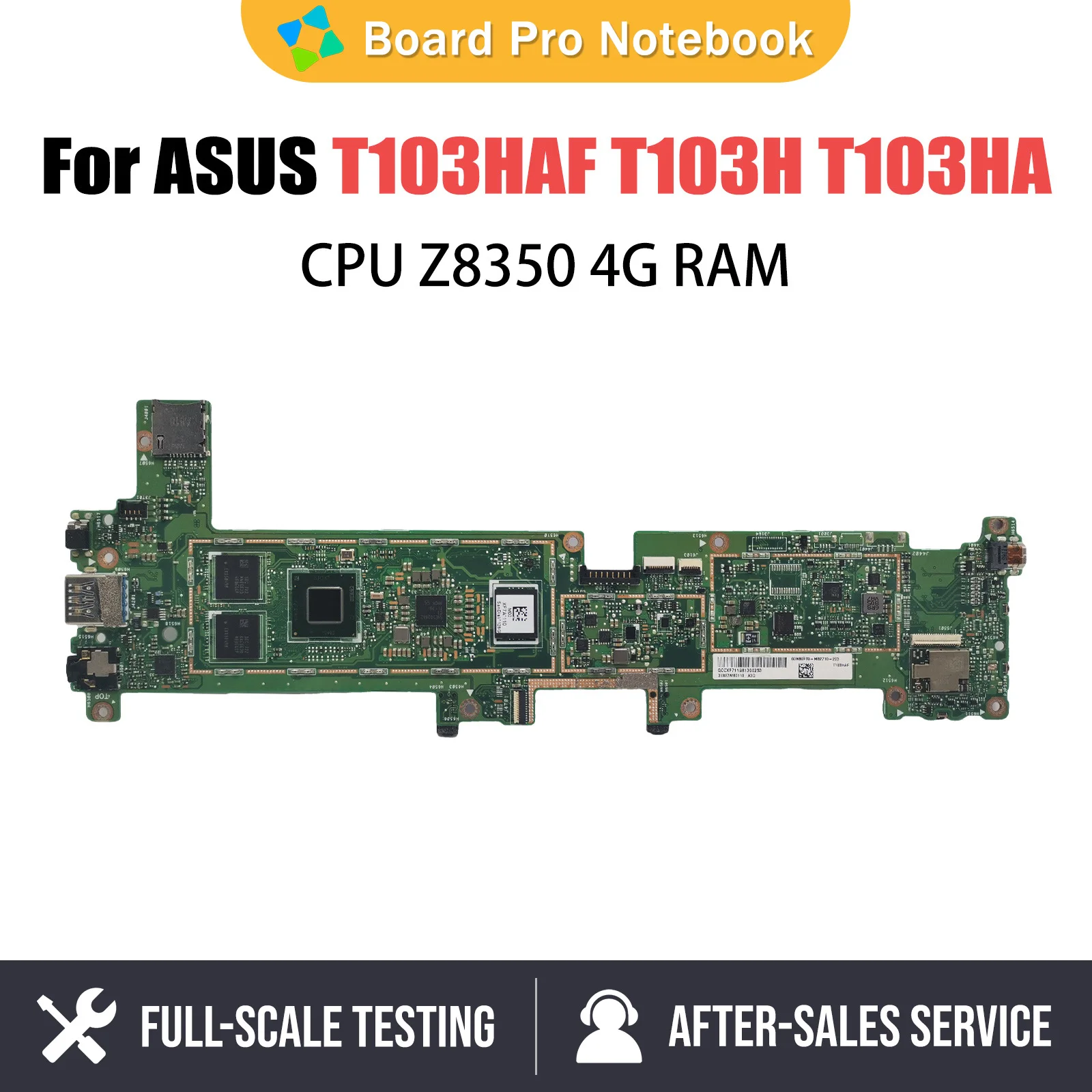 Notebook Motherboard For ASUS Transformer Mini T103HAF T103H T103HA T103HAF Laptop Mainboard with Z8350 CPU 4GB-RAM 0G-SSD