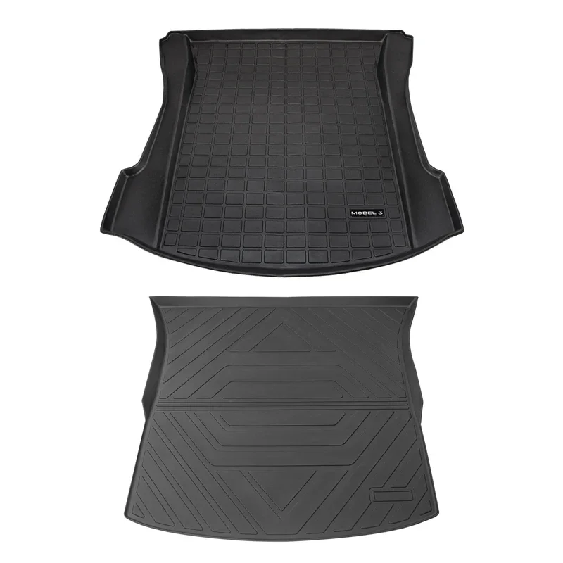 Car TPE Rear Trunk Mats for Tesla Model 3 Y 2023 Waterproof Pad Trunk Tray Carpet Mud Boot Cover Protector Floor Pad Accessories