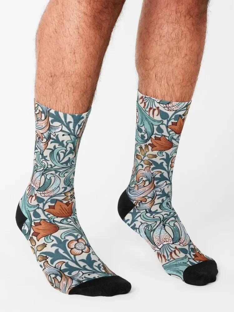 William Morris calcetines de madreselva para hombre y mujer, medias florales de baloncesto, Regalos divertidos