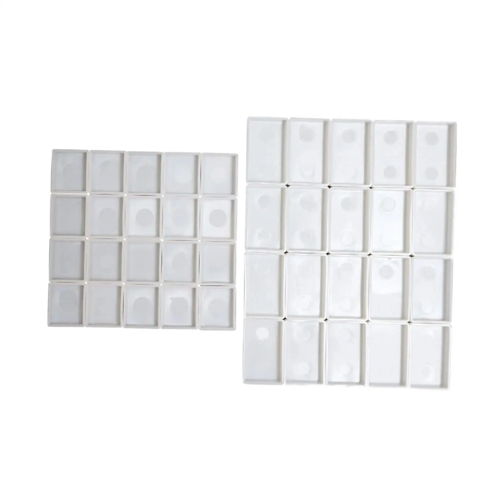 40Pcs Watercolor Half Pans Artist Paint Pans Mixing Trays Portable Paint Containers for Watercolour Palette Drawing DIY