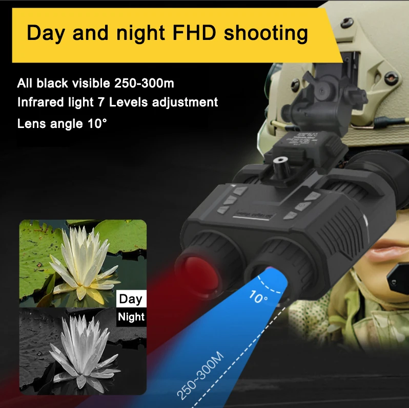 Whole 4x HD Hunting Infrared Digital Binocular Scope , 3D Binocular Head-mounted Night Vision Telescope