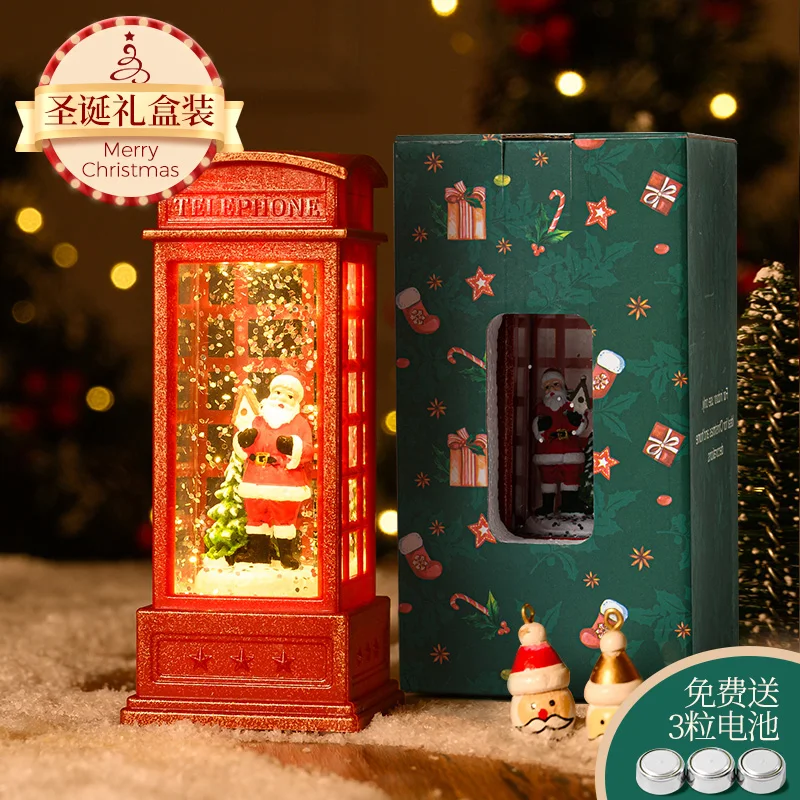 

Christmas decorations ambient lighting gift arrangement tree shooting night light photo props small gift desktop ornament