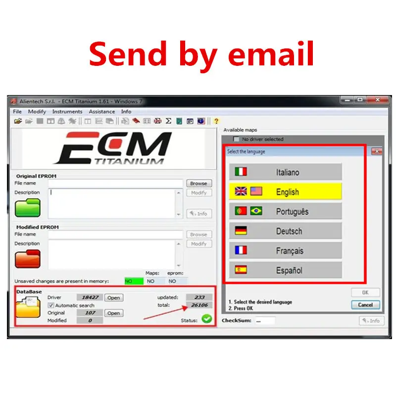 ¡Novedad 2026! ECM TITANIUM 1.61 con más de 26000 drivers ECM 18259+ para herramienta ECU. Envío por enlace, CD o USB. Compatible con Windows 7/8/10.