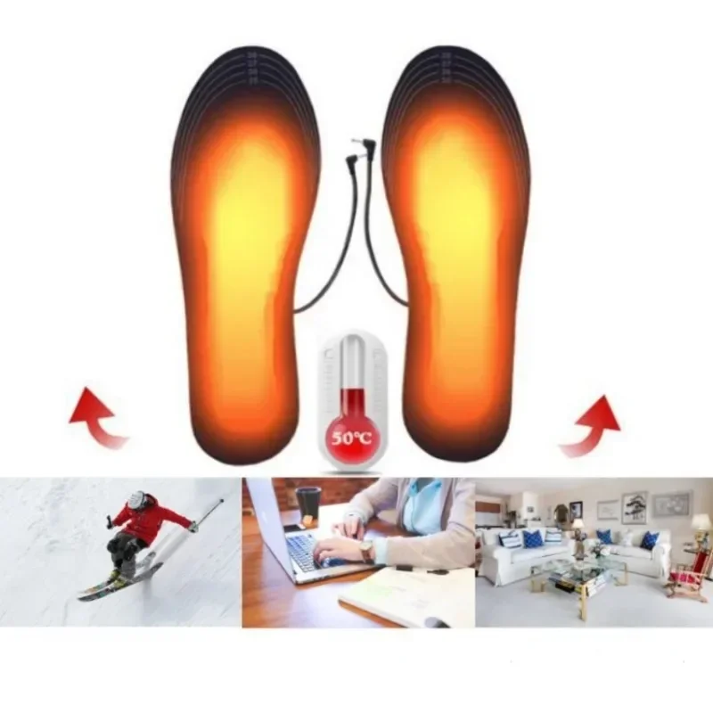 

USB Heated Shoe Insoles Electric Foot Warming Pad Feet Warmer Sock Pad Mat Winter Outdoor Sports Heating Insole Winter Warm