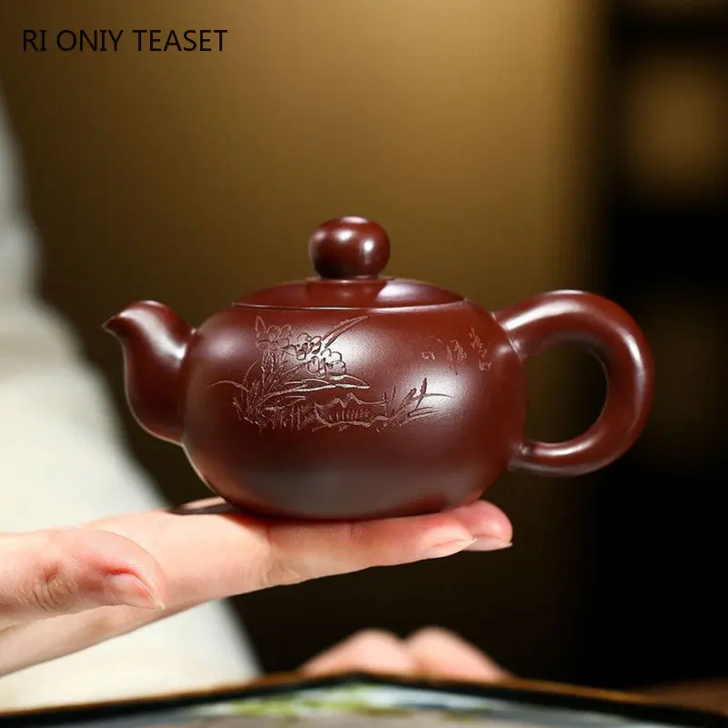 140ml Master Handmade Yixing Purple Clay Teapot Authentic Zhu Mud Filter Kettle Customized Beauty Tea Pot Zisha Tea Set Supplies