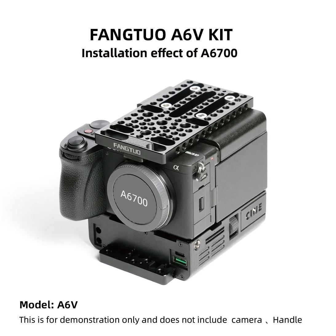 Fangtuo A6V For Sony A6700 Cage Integrates Heat Dissipation, Power Supply and Expansion All in One Kit