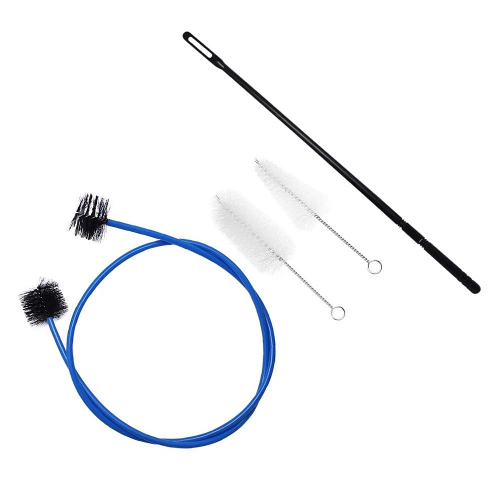 

4pcs Cleaning Kit For Trumpet Cornet Pocket Trumpet Flexible Snake Brush Casing Brush Cleaning Rod Blue Lightweight Maintenance