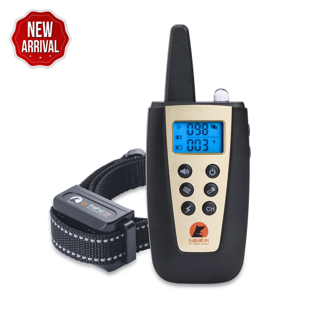 

Pet Shock Collar Waterproof Rechargeable Collar Training Modes Electric Anti Bark Dog Training Collar