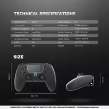 FANTECH NOVA II WGP16 Wireless Gamepad Gyro Sensor Hall Joystick and Effect Trigger for PS4 NS2 Wired Controller Gamer view 7