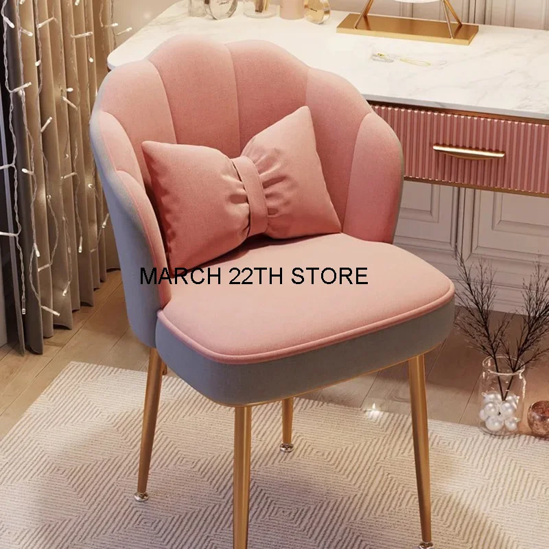 

Nordic Armrest Stool Beauty Salon Metal Office Vanity Chairs Gaming Bedroom Sillas Para Sala De Estar Furniture Living Room