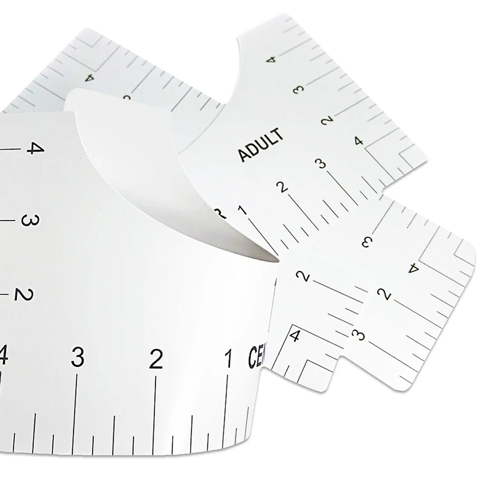 4pcs T-Shirt Ruler Guide Shirt Alignment Tool T-Shirt Alignment Ruler with Clothing Size Chart for Adult Youth Toddler Infant