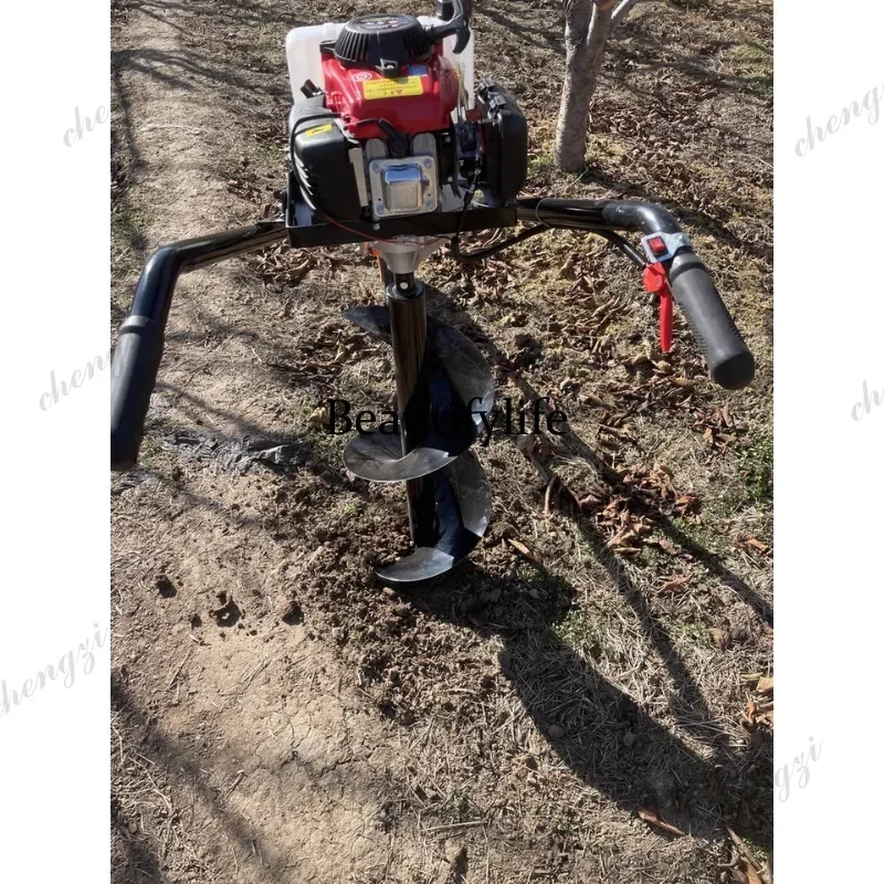 

K182 Four Stroke Engine Powered Earth Auger With Electric Start For Farm Digging Fence Post Hole Drilling Machine