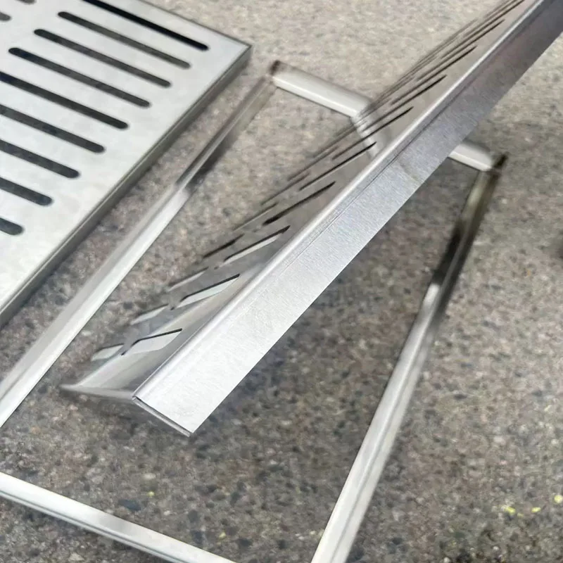 stainless steel 304 rainwater grate manhole cover sewer sealing drainage ditch cover courtyard decoration floor drain flush