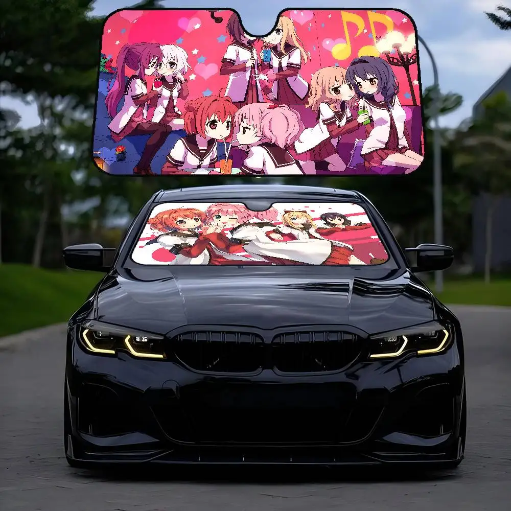 

Anime Y-Yuri Windshield Sunshade Car Window Windscreen Cover Sun Shade Auto Sun Visor Car-covers Car Solar Protection