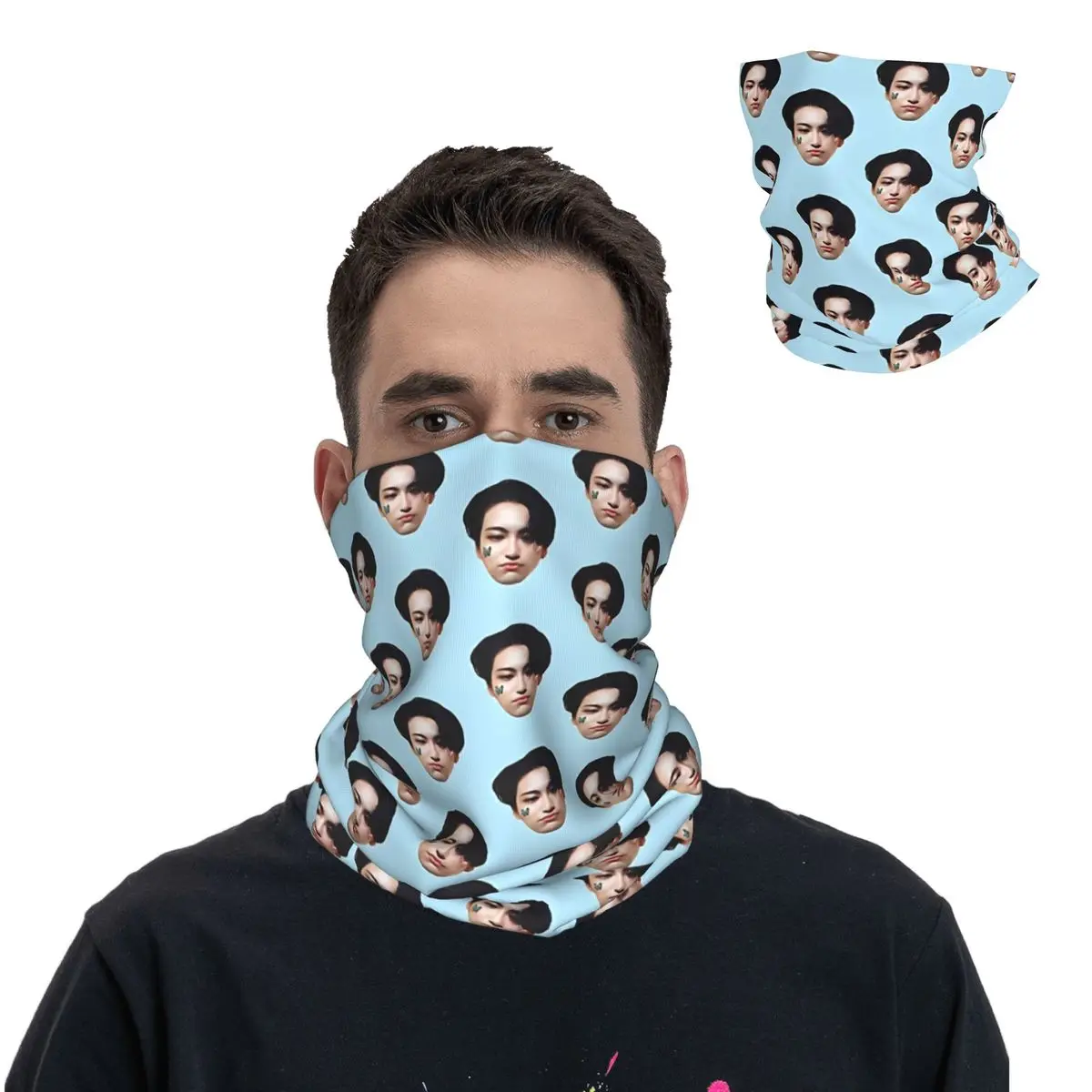 Seonghwa-Bandana de Motocross com Borboleta Impressa para Adultos, Cachecol Ateez, Balaclava, Cobertura Do Pescoço, Unissex, Respirável