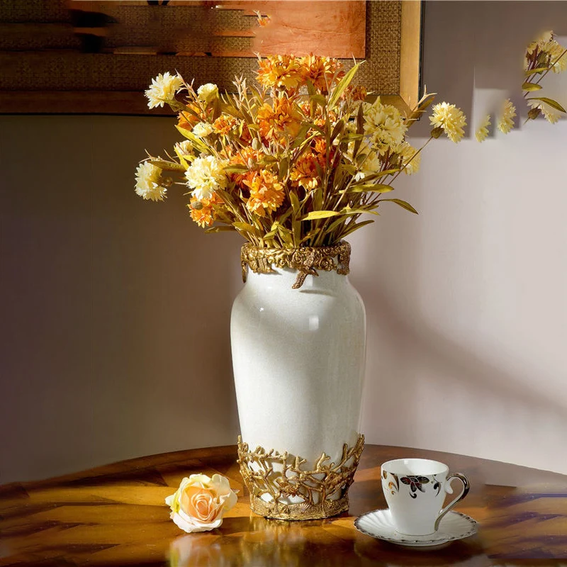 صينية فواكه بمقبض نحاسي على كلا الجانبين، صينية تزيين منزلية باللون الأزرق والأخضر 550*350*105 نحاس