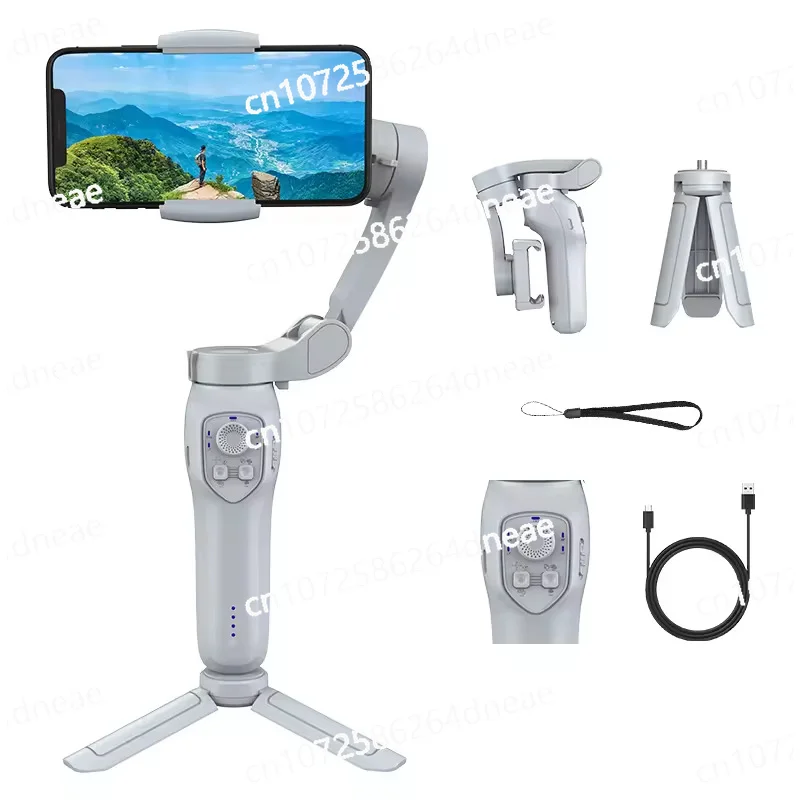 Handheld gimbal AI anti-shake live broadcast bracket three-axis selfie stick face video follow-up mobile phone stabilizer