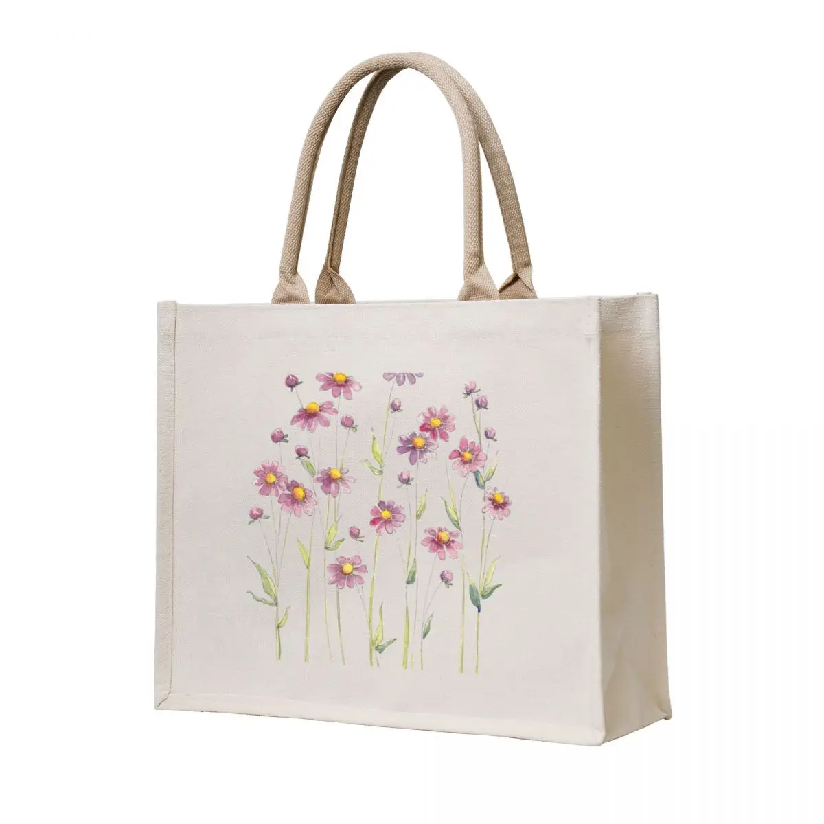 

Pretty Mauve Daisies Tote Bag cute tote bag Fabric bag Canvas