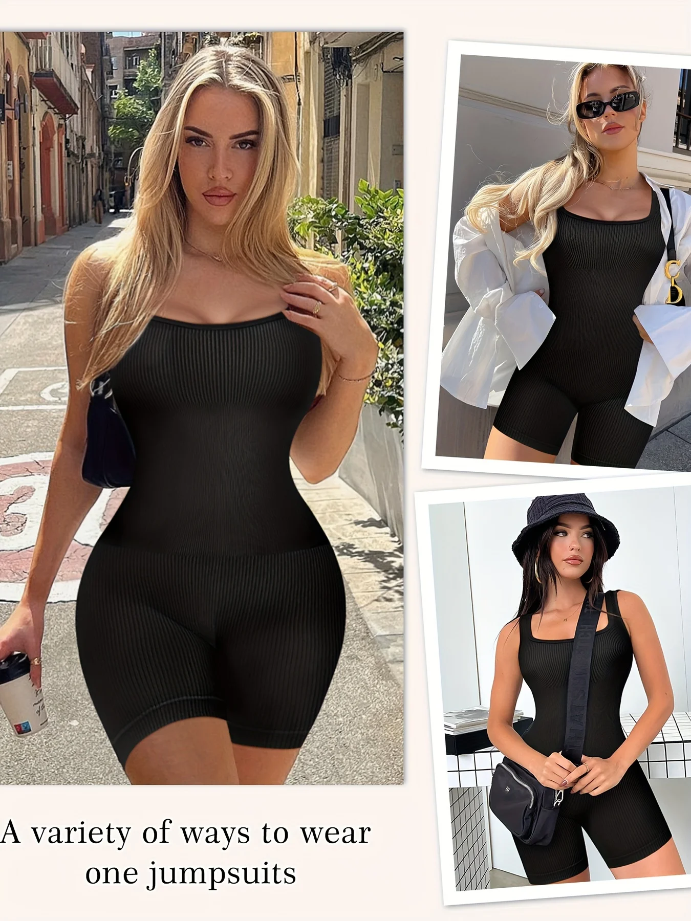 

European and American New Thread Jumpsuit Sexy Seamless Elastic Sportswear Fitness Breathable Vest Jumpsuit Shorts Yoga Suit