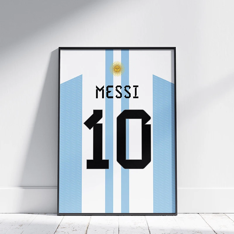 Famous Football Legend Jersey Canvas Posters Football Athletic Player Sports Star Wall Art Pictures Home Bar Room Decoration