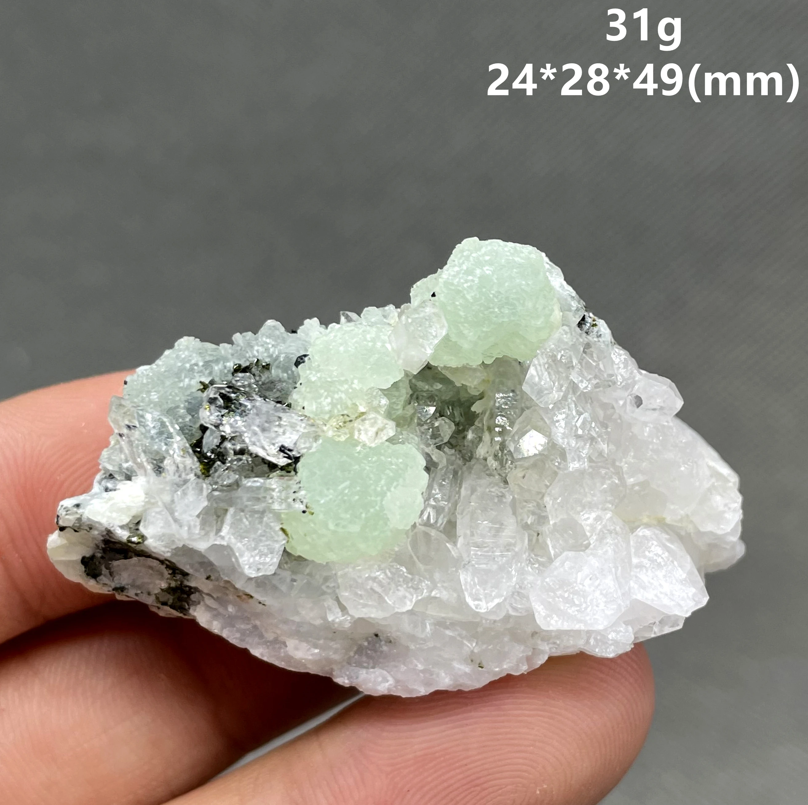 

NEW! 100% Natural rare Prehnite and White crystal symbiosis Mineral Specimens stones and crystals healing crystals quartz