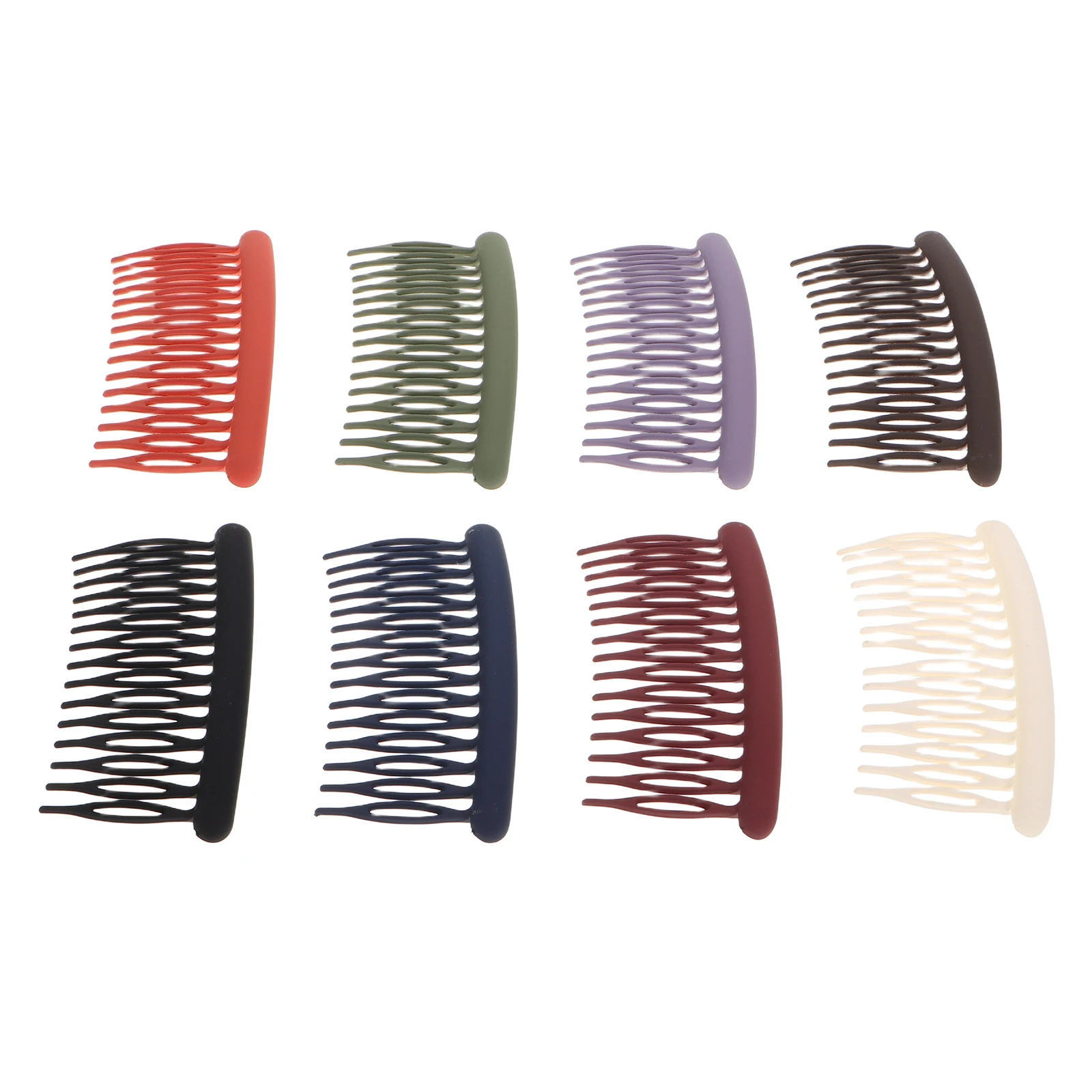 

8pcs Frosted Hair Combs Decorative Matte Side Combs Women Hairpin French Twist Broken Fixation Styling Accessories Soft Long