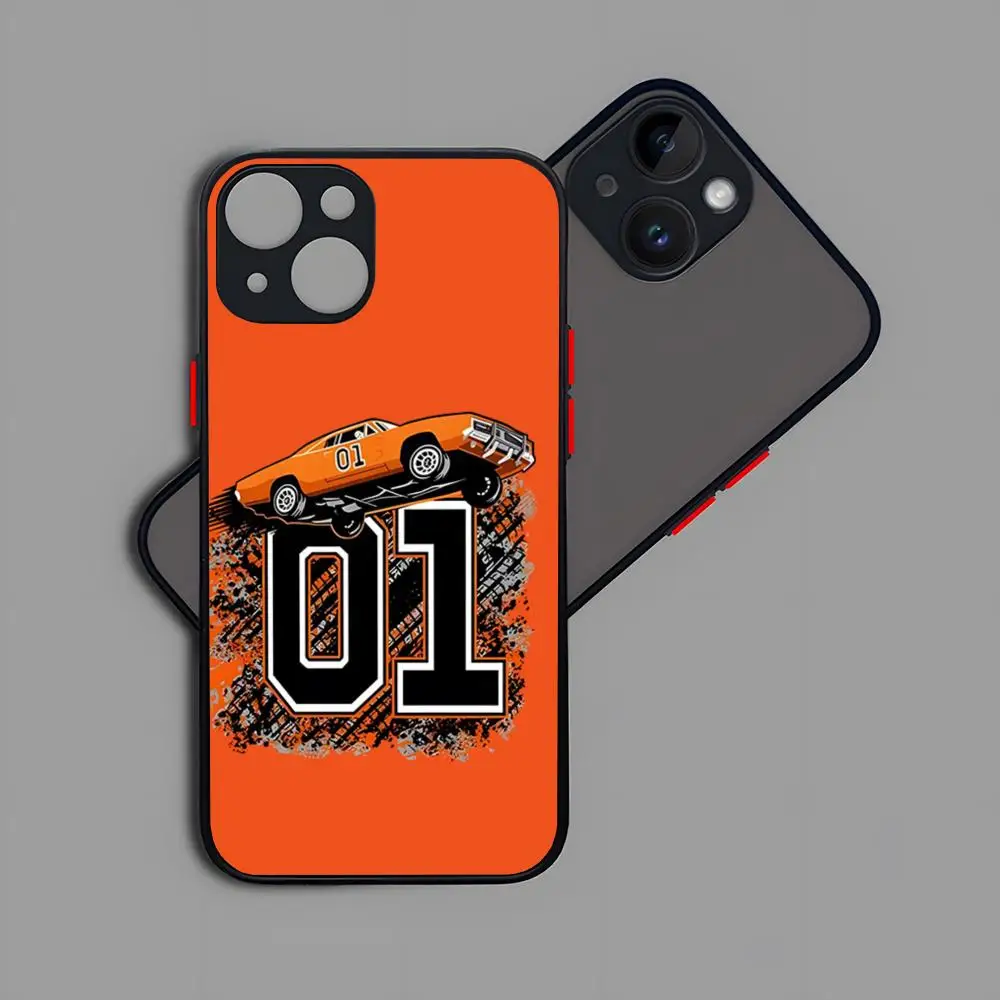 The General Lee Dukes Of Hazzard 01 Phone Case Matte Transparent Back For iPhone 15 14 13 12 11 Pro Max X XR XSMax 7 8 Plus Cover