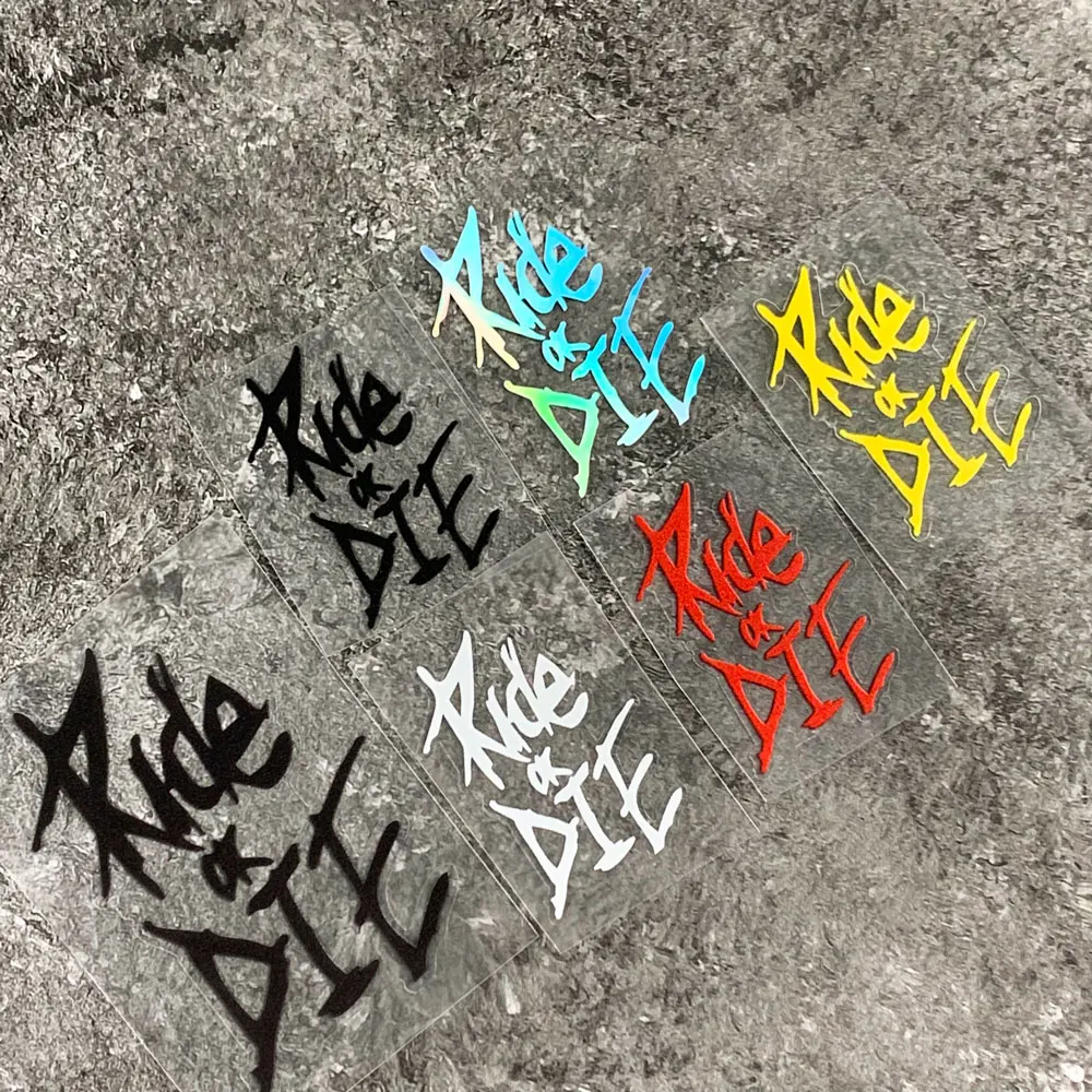 2pcs/Set Waterproof Bike Frame Stickers 'Ride Or Die' Bicycle Top Tube Decals for MTB Motorcycle Accessories