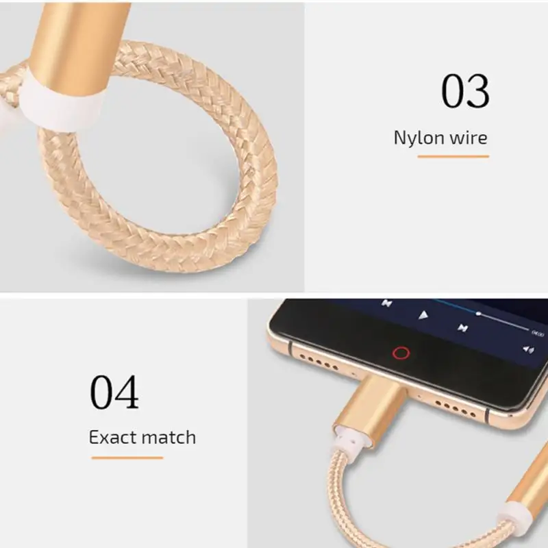 Headset Patchkabel langlebig zuverlässig Trend Typ C zu 3,5mm Buchse Konverter Innovation Typ C zu 3,5mm Adapter Multifunktion spitze