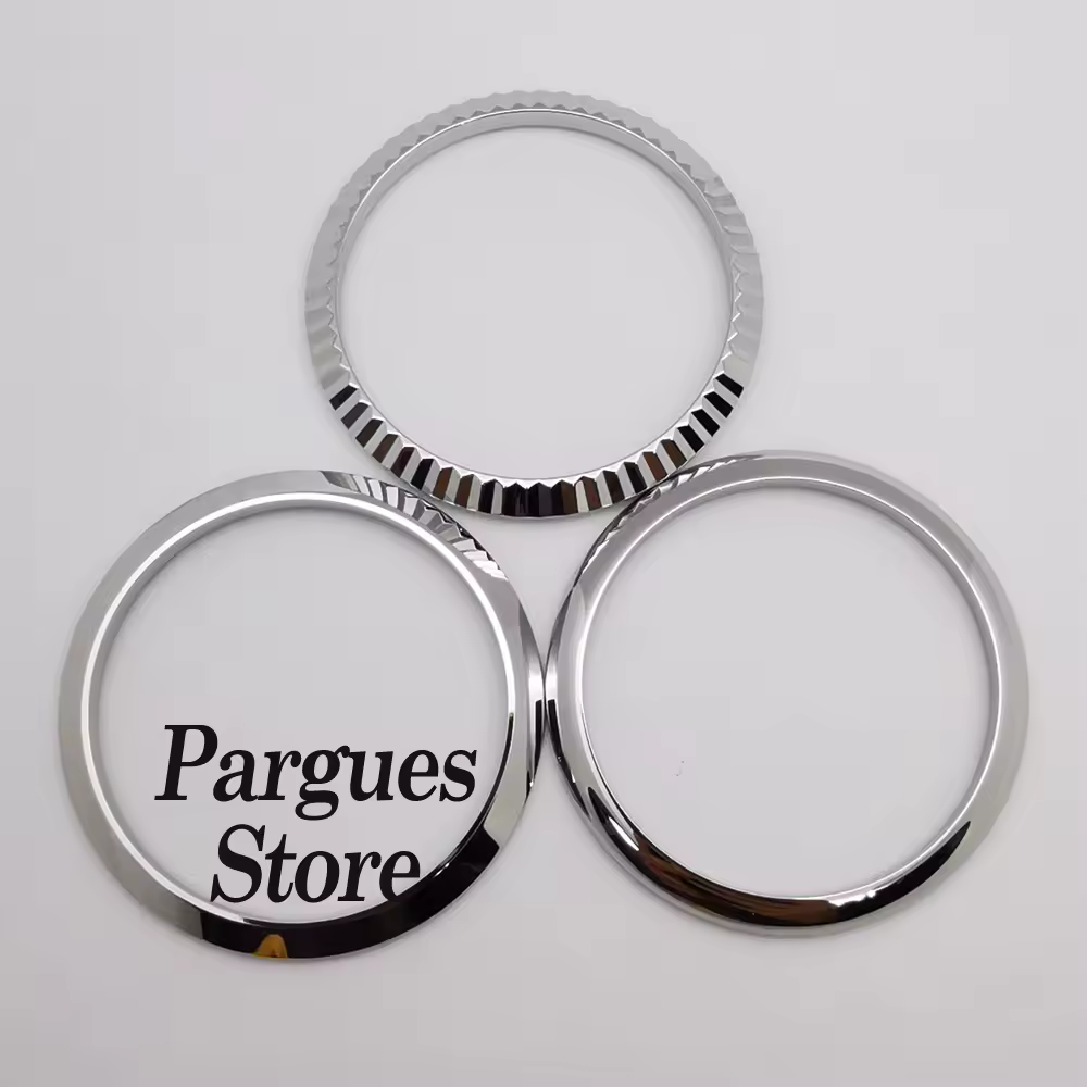 Inserto con castone in acciaio inossidabile argento/oro/oro rosa/nero da 36 mm/39 mm per la sostituzione del coperchio superiore della custodia