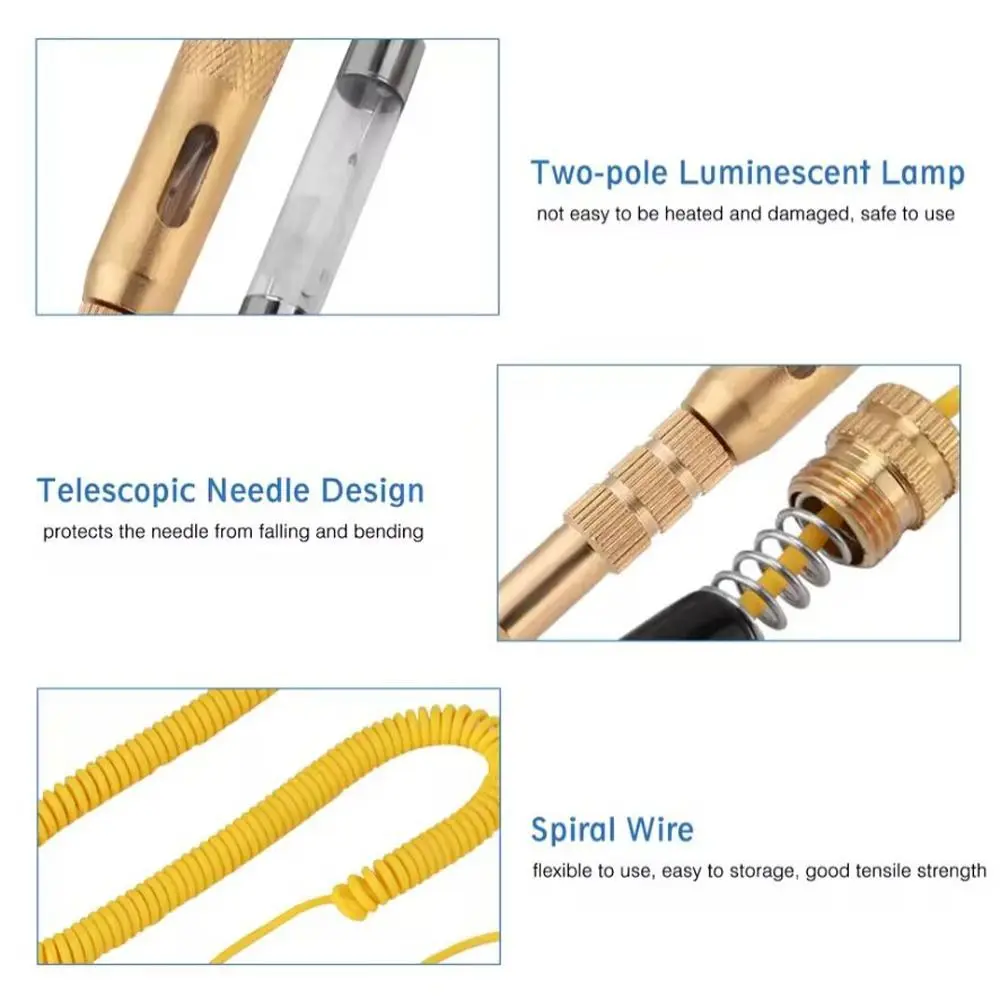 Detector Test Light Test Pens 6V/12V/24V Detector Probe Voltage Tester Diagnostic Cable Light System Probe Pen Car Circuit