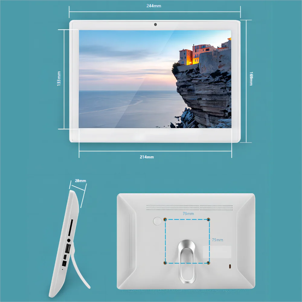 Imagem -05 - Android Industrial Capacitivo Touch Screen Tablet Multi Media Pad Smart Home Poe Monitor Foto e Desktop Display 10.1 4g Mais 32g