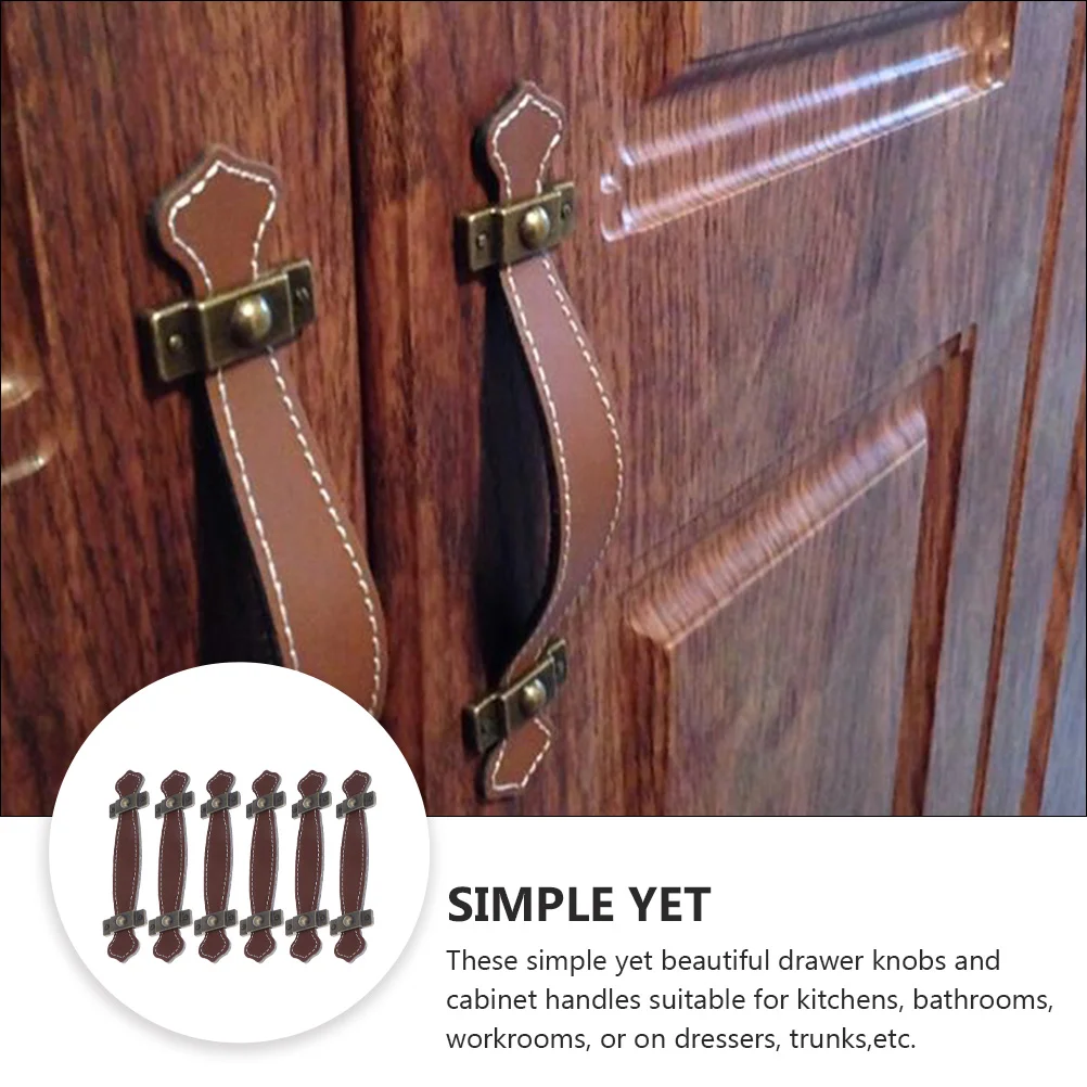 

6Pcs Cabinet Handle Gold Drawer Cabinets Knobs Knobs for Interior Doors Kitchen Bath Furniture Modern Hardware
