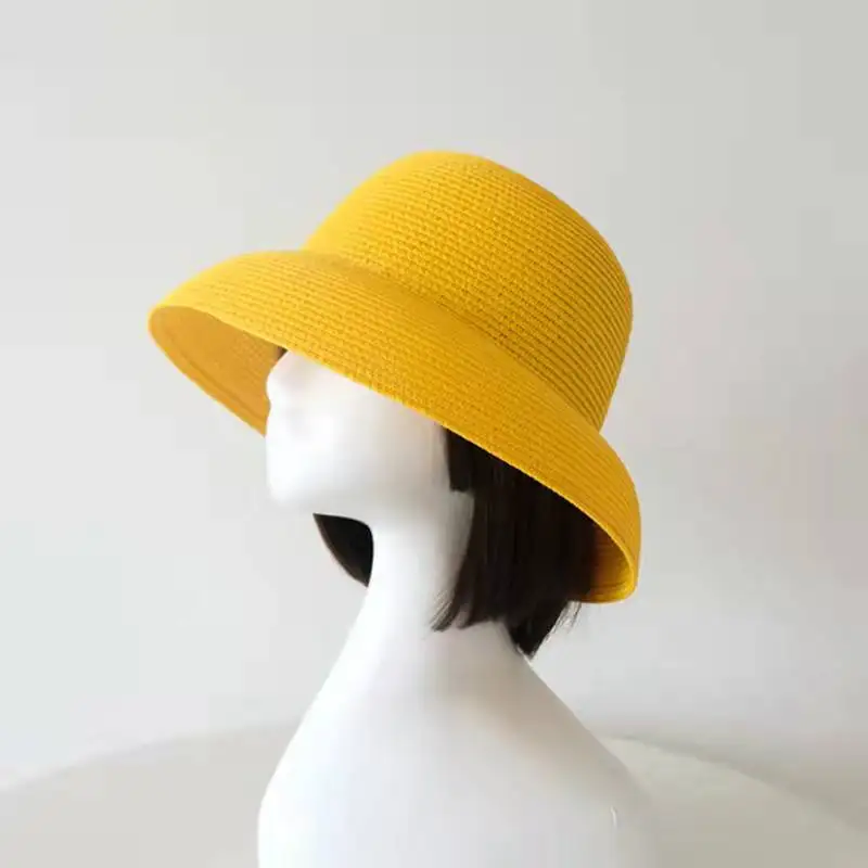 Sun Hat Women\'s cap Hats For Women Men Summer Straw Hat Sun Protection Hats Wide Brim Vintage Protection Fashion Straw Visor