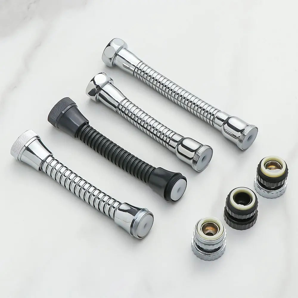 Stainless Steel Adjustment Faucet Accessories Kitchen Tap Extension Hose Faucet Tube Faucet Adapter Shower Hose