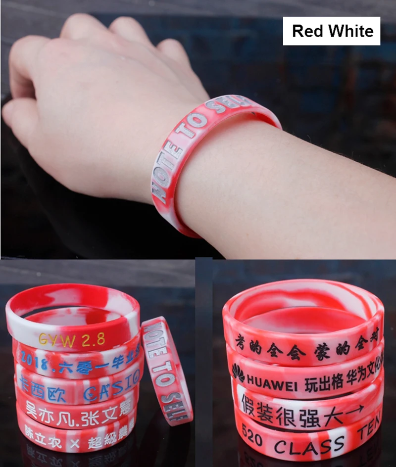 1 Stück graviert personal isierte benutzer definierte Armband sos id Armband Telefon nummer Silikon DIY Band für Geburtstags feier Ereignisse Anti-Lost – Detail 29