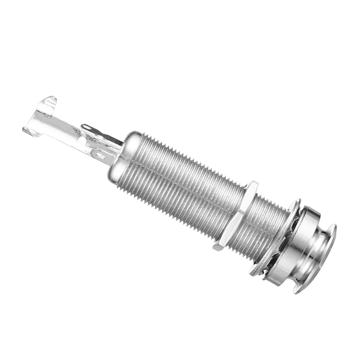 

Practical Cylinder Clip End Pin Mono Panel Output Jack Socket For Electric Guitar Bass 6.35mm