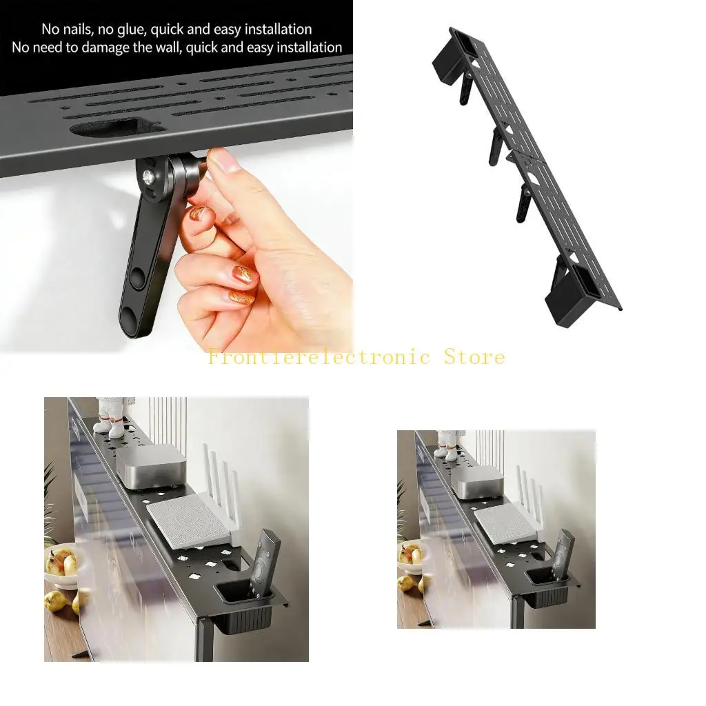 G8DB Adjustable Television Support With Cable Management Holds Electronics And Ornaments Without Blocking View Or sound