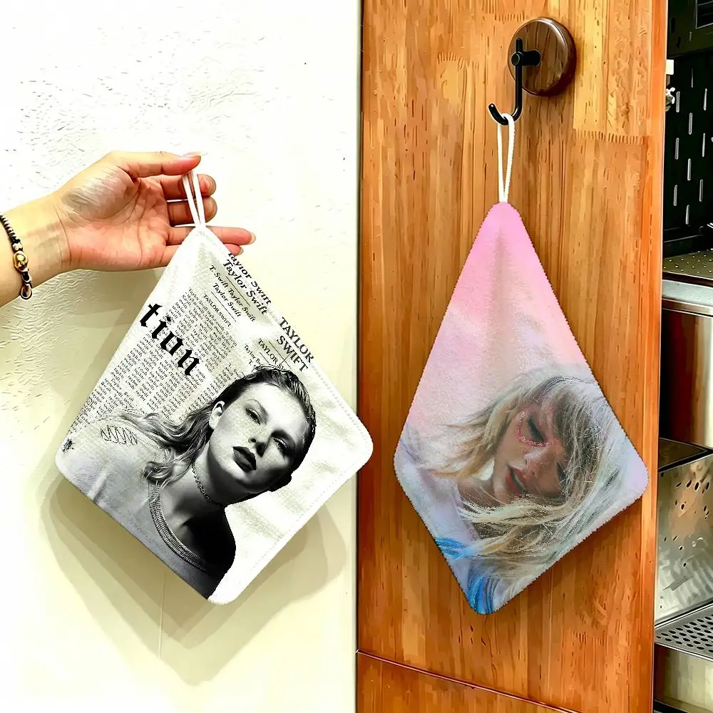 S-SwiftES Hanging Style Hand Wiping Towel, Polyester Cotton, Anti-fade for Indoor Kitchen Living Room