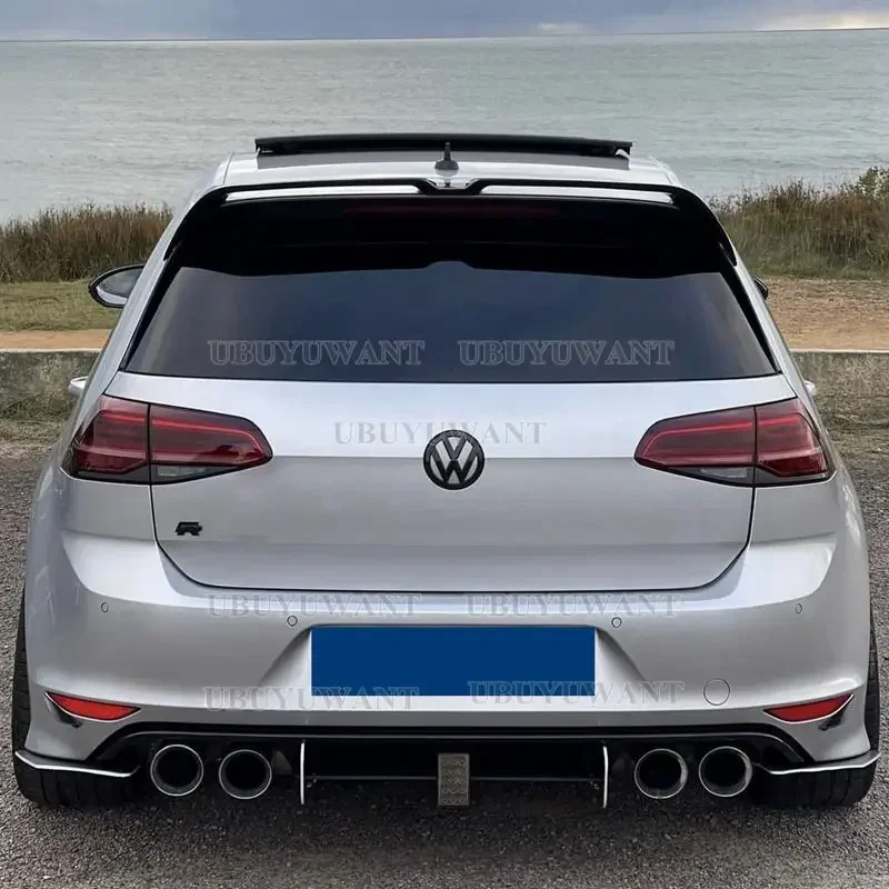 Oettinger stílusú Széljegyzet Ágcsernyő hátsó Főte Találat hátsó Idegtörzs Diffuzőr Farok Füles csavar számára VW Golf 7 7.5 MK7 7.5 gty GTD R programozási nyelv GTE 2013-2019