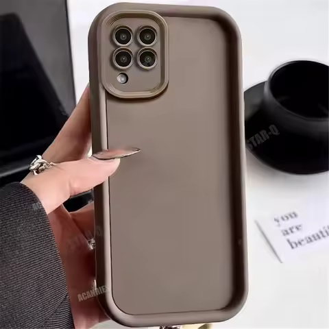 A 12 22 New Hot Matte Soft Silicone Case For Samsung Galaxy A12 A22 4g 5g Airbag Shockproof Camera Protector Back Cover A22s