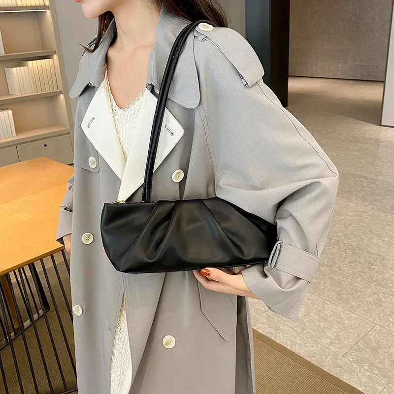 Designer Personalized Pleated Armpit Bag 2023 Autumn and Winter High-end Women's Shoulder Handbag