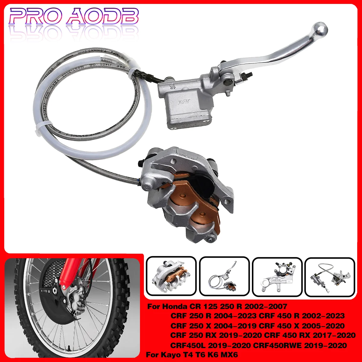 For Honda CR 125 125R 250 250R CRF 450R 250X 450X 450RWE 450RX 250RX 450L Front and rear brake assembly and caliper Accessories