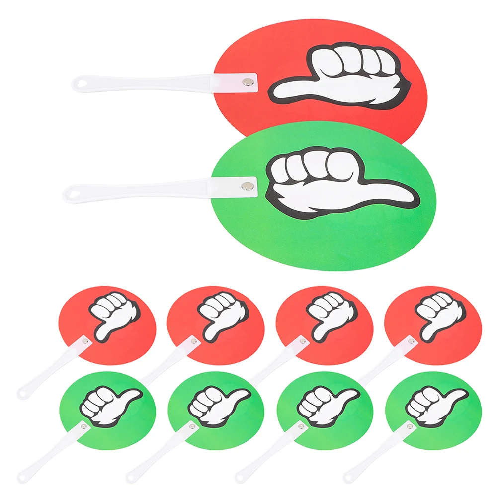 

20pcs Paddle Class Supplies Green Voting Paddle Handheld Red Yes No Paddles for Teachers Classroom Signs Bulk Plastic