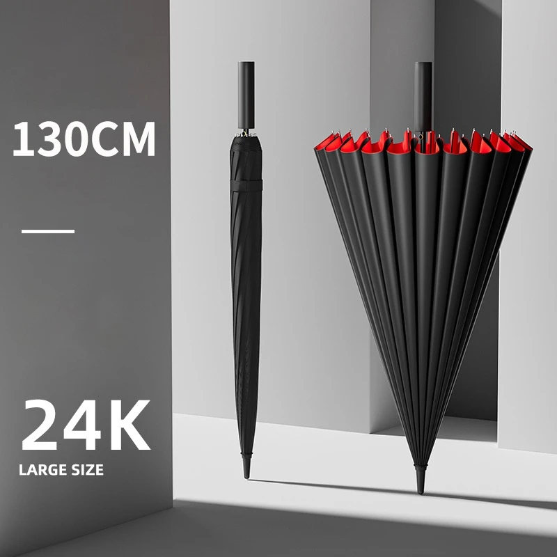 Storm-Resistant Double-Layer Automatic Umbrella with Long Handle Oversized Reinforced Thickened Sturdy Triple Double Person Desi